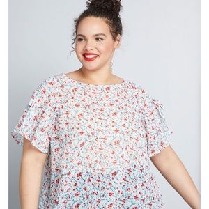 Modcloth Floral Blouse